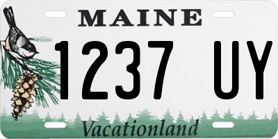 ME license plate 1237UY