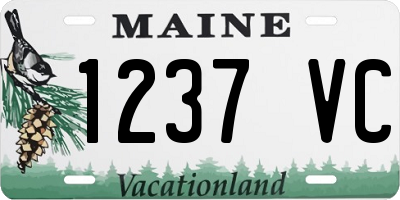 ME license plate 1237VC