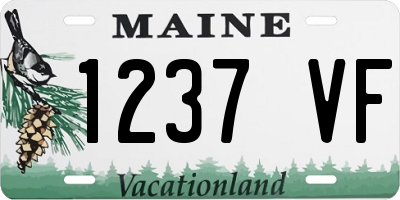 ME license plate 1237VF