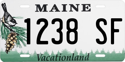 ME license plate 1238SF