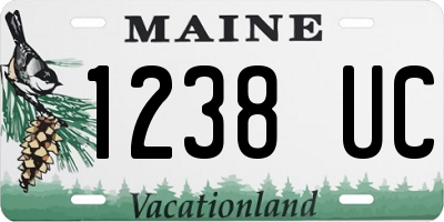 ME license plate 1238UC