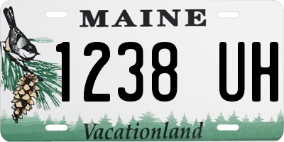 ME license plate 1238UH