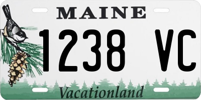 ME license plate 1238VC