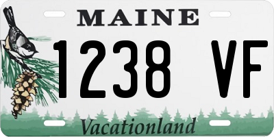 ME license plate 1238VF