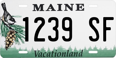 ME license plate 1239SF