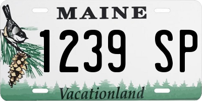 ME license plate 1239SP