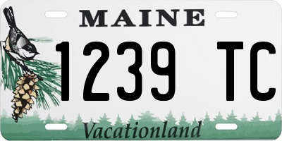 ME license plate 1239TC