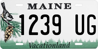 ME license plate 1239UG