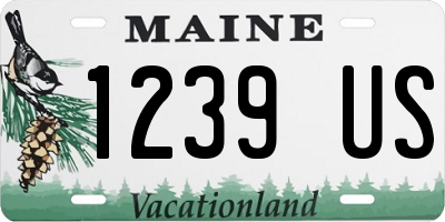 ME license plate 1239US