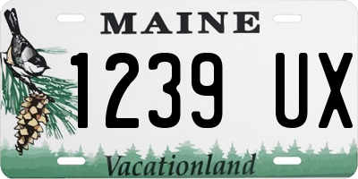 ME license plate 1239UX