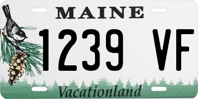 ME license plate 1239VF