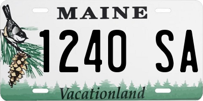 ME license plate 1240SA