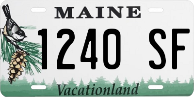 ME license plate 1240SF