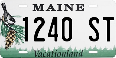 ME license plate 1240ST