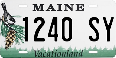ME license plate 1240SY