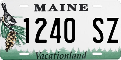 ME license plate 1240SZ