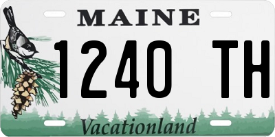 ME license plate 1240TH