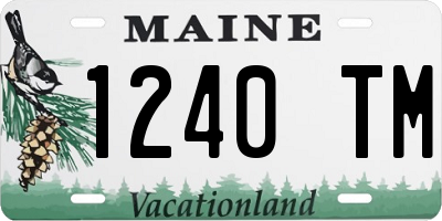 ME license plate 1240TM