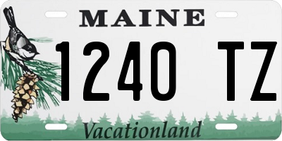ME license plate 1240TZ