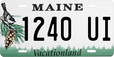 ME license plate 1240UI