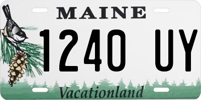 ME license plate 1240UY