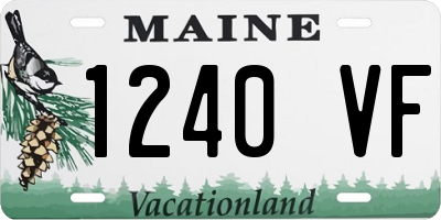 ME license plate 1240VF