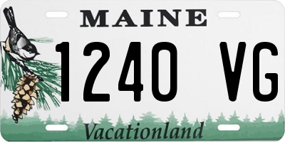ME license plate 1240VG
