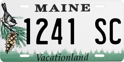 ME license plate 1241SC