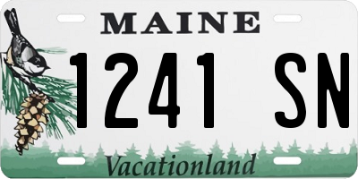 ME license plate 1241SN