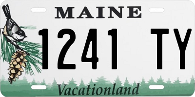ME license plate 1241TY