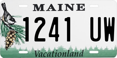 ME license plate 1241UW