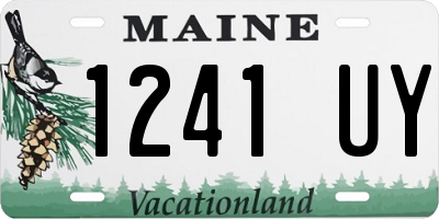 ME license plate 1241UY