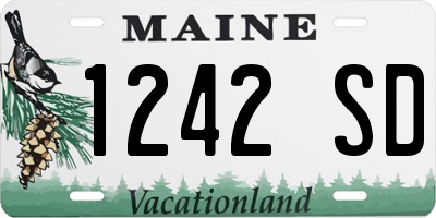 ME license plate 1242SD
