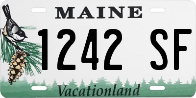 ME license plate 1242SF