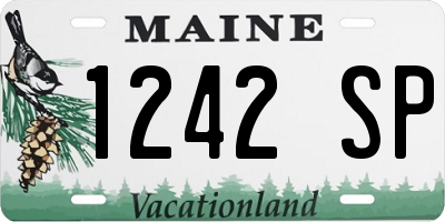 ME license plate 1242SP