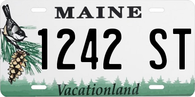ME license plate 1242ST