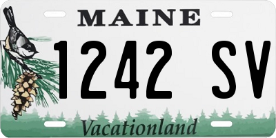 ME license plate 1242SV