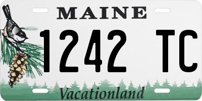 ME license plate 1242TC