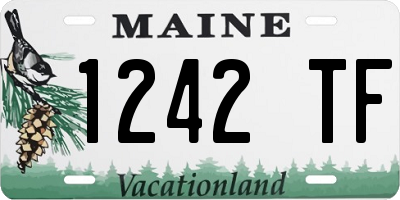ME license plate 1242TF