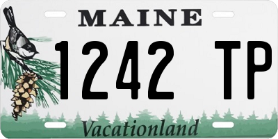 ME license plate 1242TP