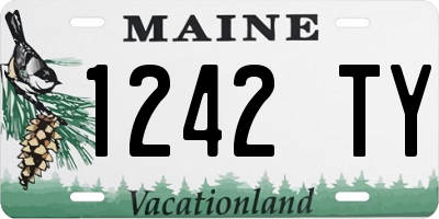 ME license plate 1242TY