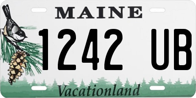 ME license plate 1242UB