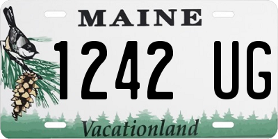 ME license plate 1242UG