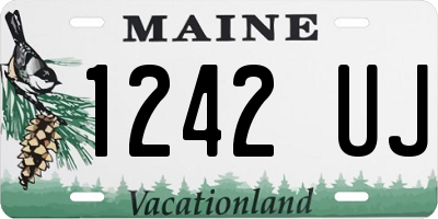 ME license plate 1242UJ