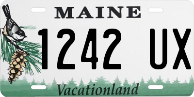 ME license plate 1242UX
