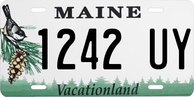 ME license plate 1242UY