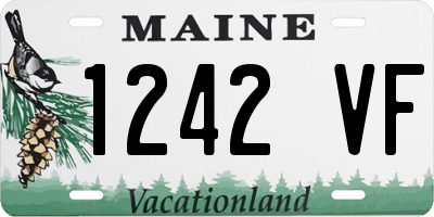 ME license plate 1242VF