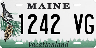 ME license plate 1242VG
