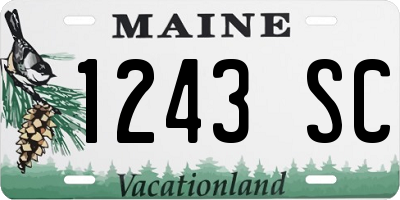ME license plate 1243SC