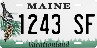 ME license plate 1243SF